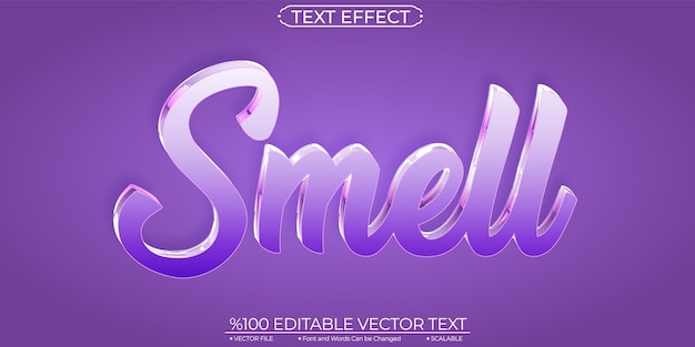 Effet de texte modifiable et évolutif Purple Fresh Smell