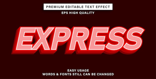 Effet De Texte Modifiable Express