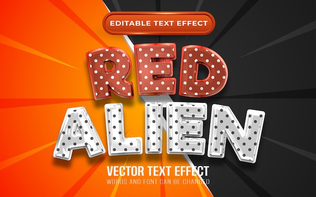 Effet De Texte Modifiable Extraterrestre Rouge