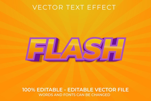 Effet de texte modifiable Flash 3d