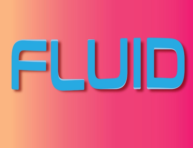 Vecteur effet de texte modifiable fluid aqua 3d