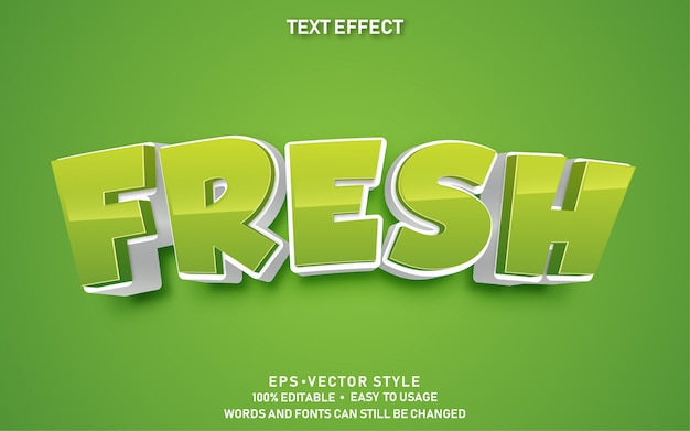 Effet de texte modifiable Fresh