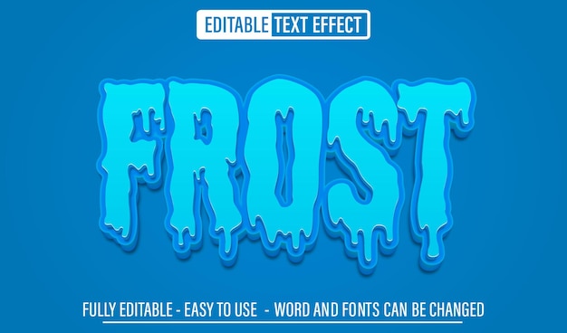 Effet de texte modifiable Frost Ice 3d
