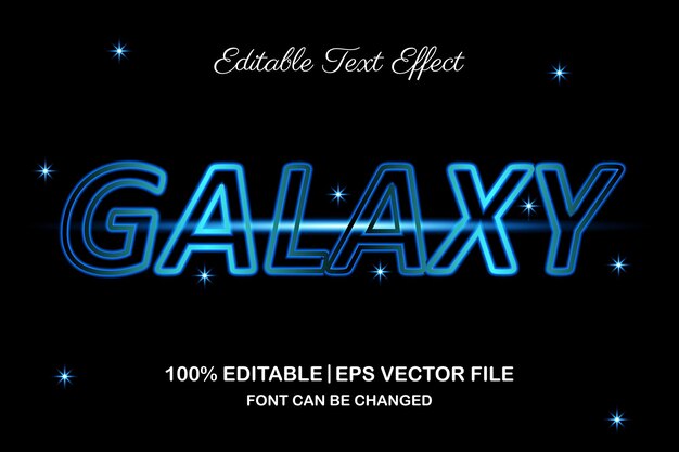 Effet De Texte Modifiable Galaxy 3d