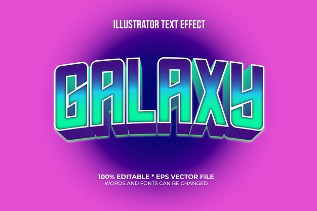 Effet de texte modifiable Galaxy