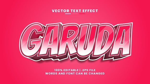 Effet De Texte Modifiable Garuda