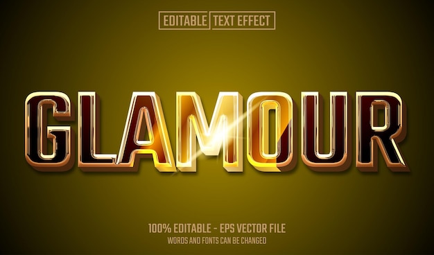 effet de texte modifiable glamour