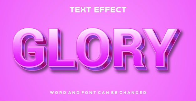 Effet de texte modifiable de gloire