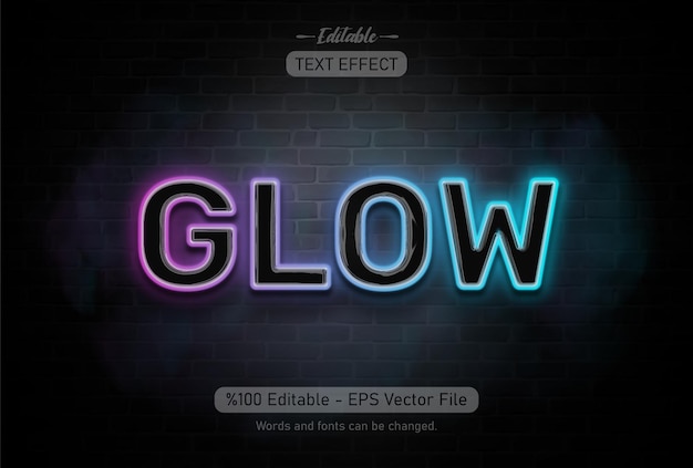 Effet de texte modifiable GLOW