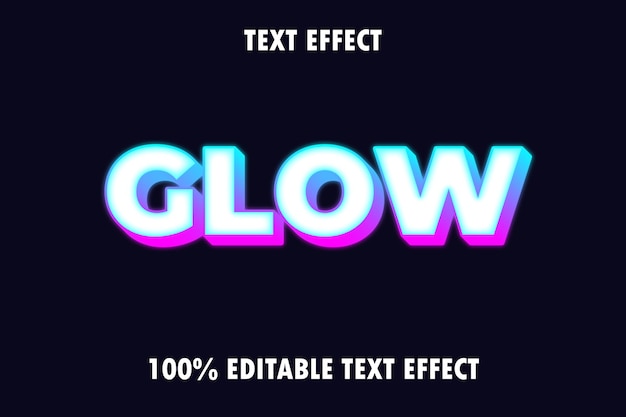 Effet De Texte Modifiable Glow