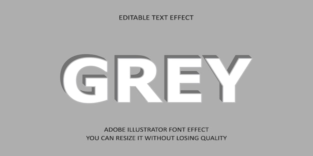 Effet De Texte Modifiable Gris