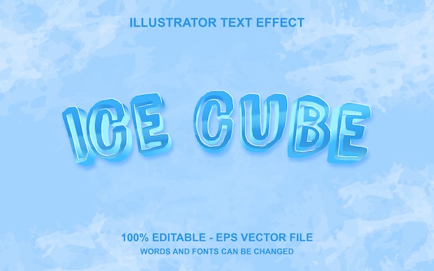 Effet De Texte Modifiable Ice Cube