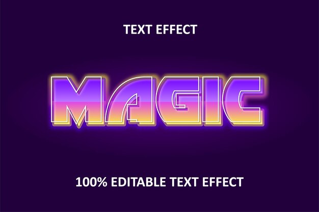 Effet de texte modifiable JAUNE VIOLET