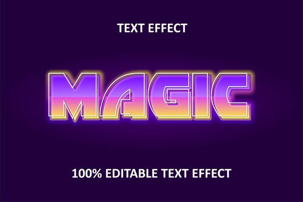 Effet De Texte Modifiable Jaune Violet