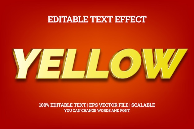 effet de texte modifiable jaune
