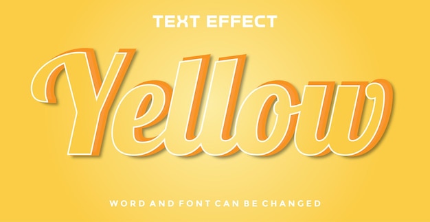 Effet de texte modifiable en jaune