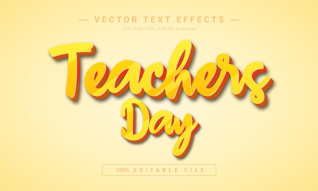 Effet De Texte Modifiable De La Journée Des Enseignants
