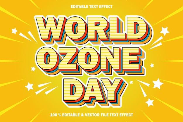 Effet De Texte Modifiable De La Journée Mondiale De L'ozone