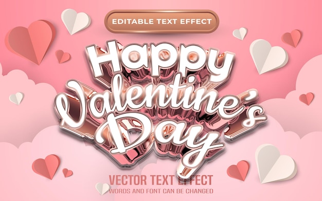 Effet De Texte Modifiable Joyeux Saint Valentin