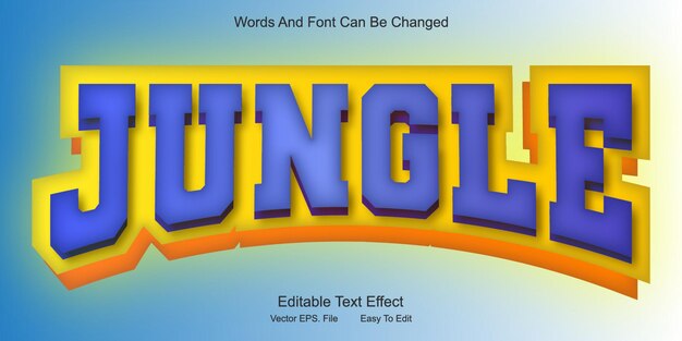 Effet De Texte Modifiable Jungle