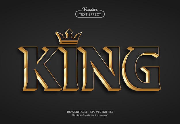 Effet de texte modifiable King Balck Gold