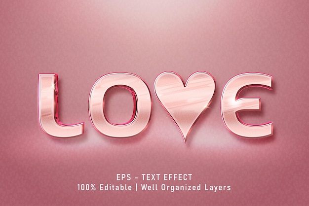 Effet de texte modifiable Love