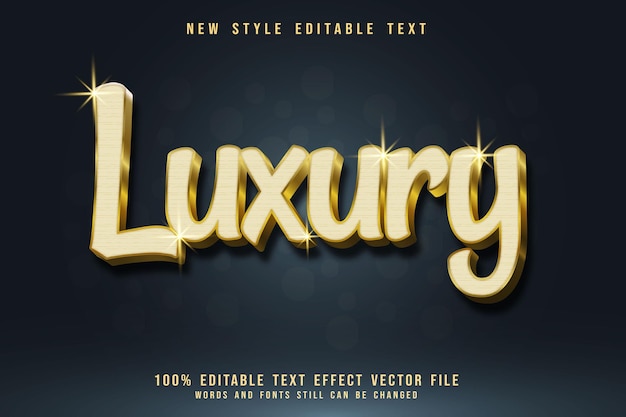 Effet de texte modifiable de luxe Style de luxe moderne en 3 dimensions