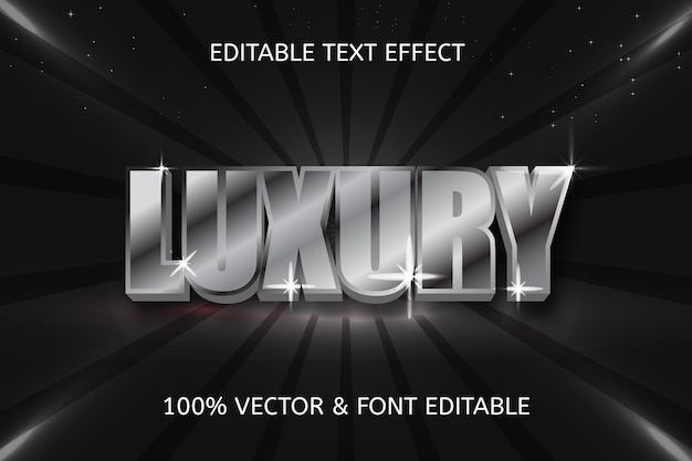 Effet de texte modifiable de luxe de style de luxe