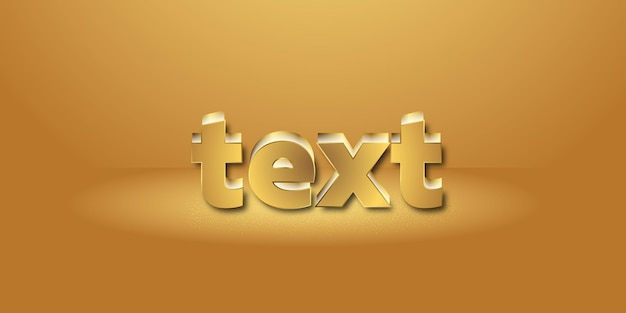 Effet de texte modifiable de luxe style de texte 3d or moderne