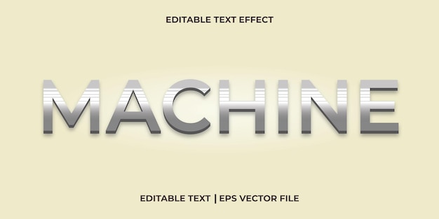 Vecteur effet de texte modifiable à la machine