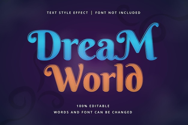 Effet De Texte Modifiable Magic Dream World