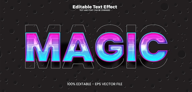 Effet de texte modifiable magique dans un style tendance moderne