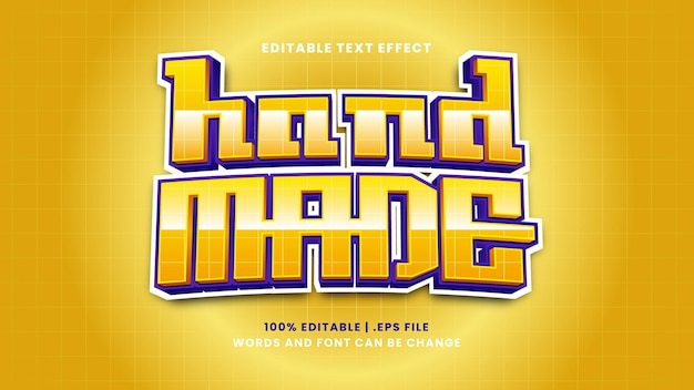 Effet de texte modifiable à la main dans un style 3d moderne