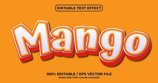 Effet De Texte Modifiable à La Mangue