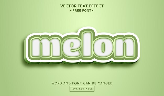 Effet De Texte Modifiable Melon