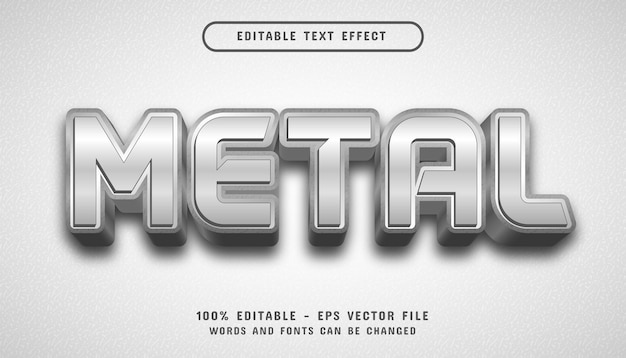 Effet De Texte Modifiable En Métal 3d