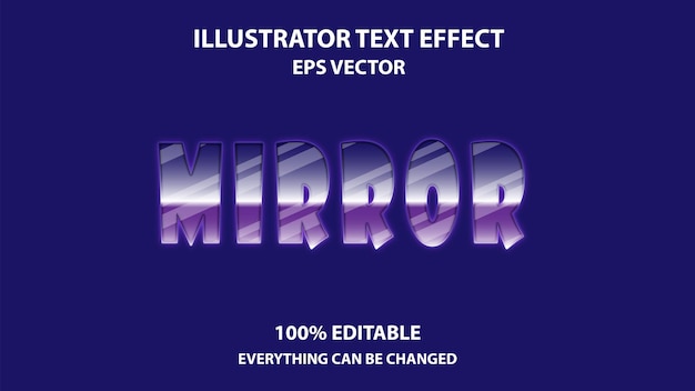 Effet De Texte Modifiable Miroir