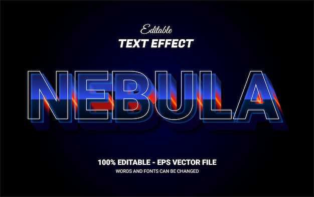 Effet de texte modifiable Nebula 3D