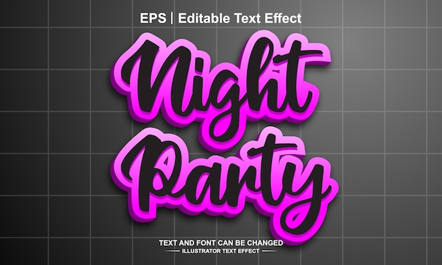 Effet De Texte Modifiable Night Party