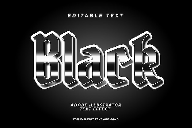 Effet de texte modifiable noir