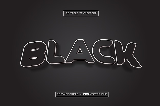Effet de texte modifiable noir