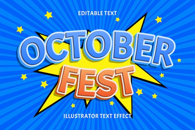 Effet De Texte Modifiable October Fest