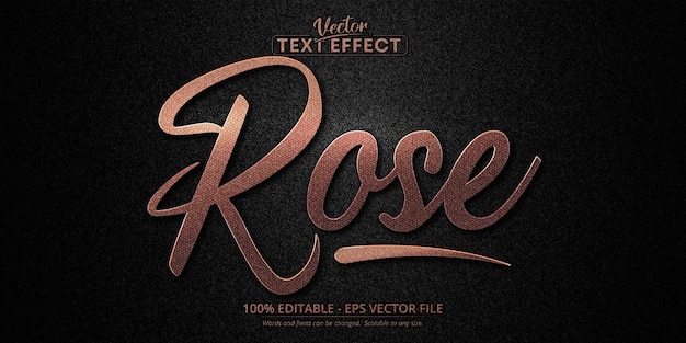 Effet De Texte Modifiable En Or Rose De Luxe