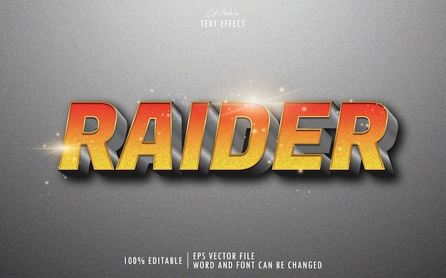 Effet De Texte Modifiable Orange Raider 3d