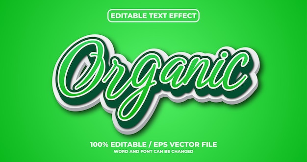 effet de texte modifiable organique