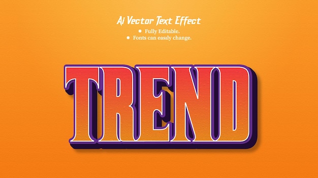 Vecteur effet de texte modifiable par tendance eps gratuits