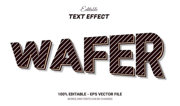 Vecteur effet de texte modifiable par wafer