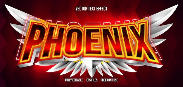 Effet De Texte Modifiable Phoenix 3d