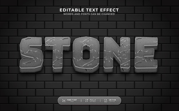 Effet De Texte Modifiable En Pierre