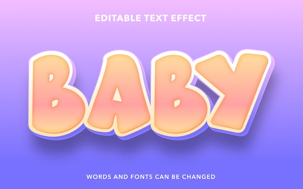 Effet De Texte Modifiable Pour Bébé